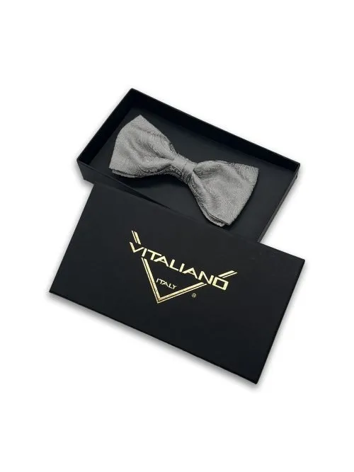 Elegant Silver Bow Tie