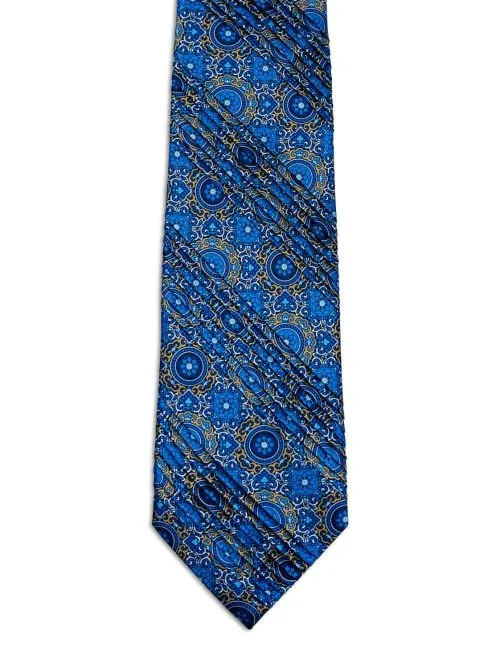 Cravatta TigerTie Seta - Righe Rosso Vino, Bianco E Argento, 150 Cm