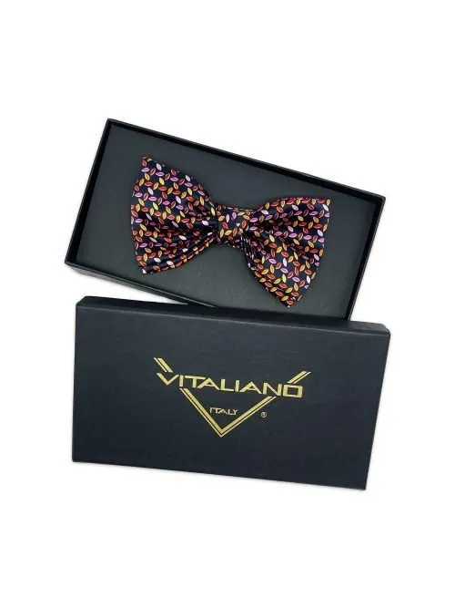 Classic Bow tie with Orange and Yellow micro pattern