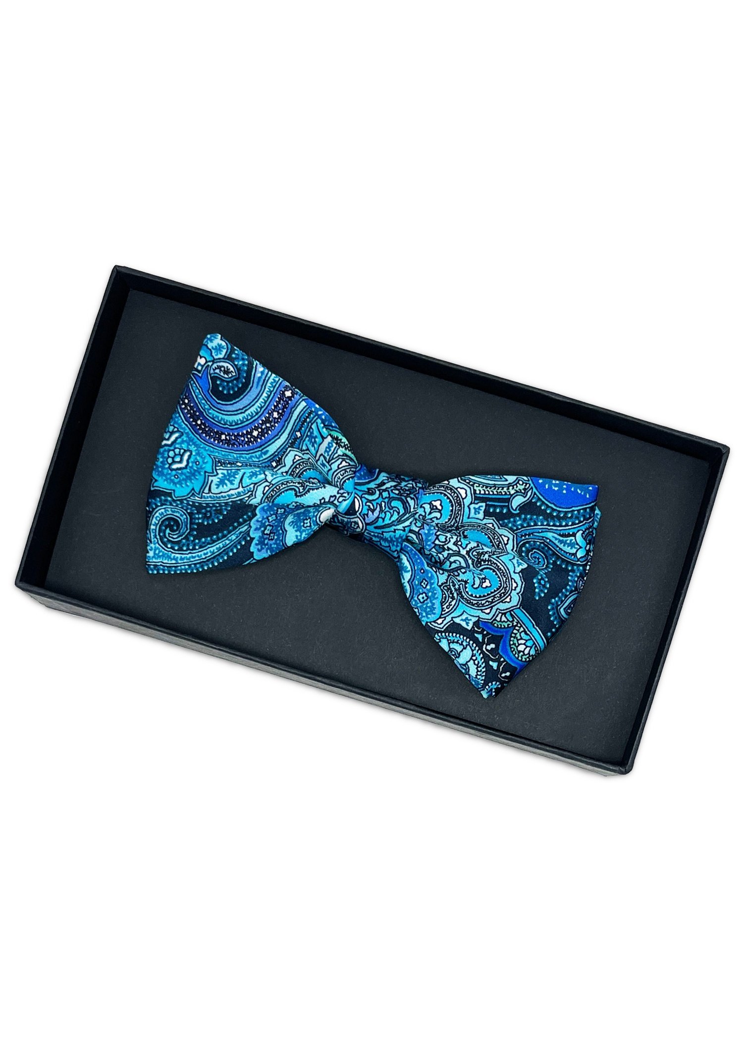 King & Priory Papillon Azzurro Cielo In Lana Con Disegno Spina Di Pesce - Regolabile Fino A 51cm