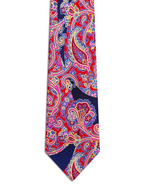 Signature Red Tie with Paisley and Flowers