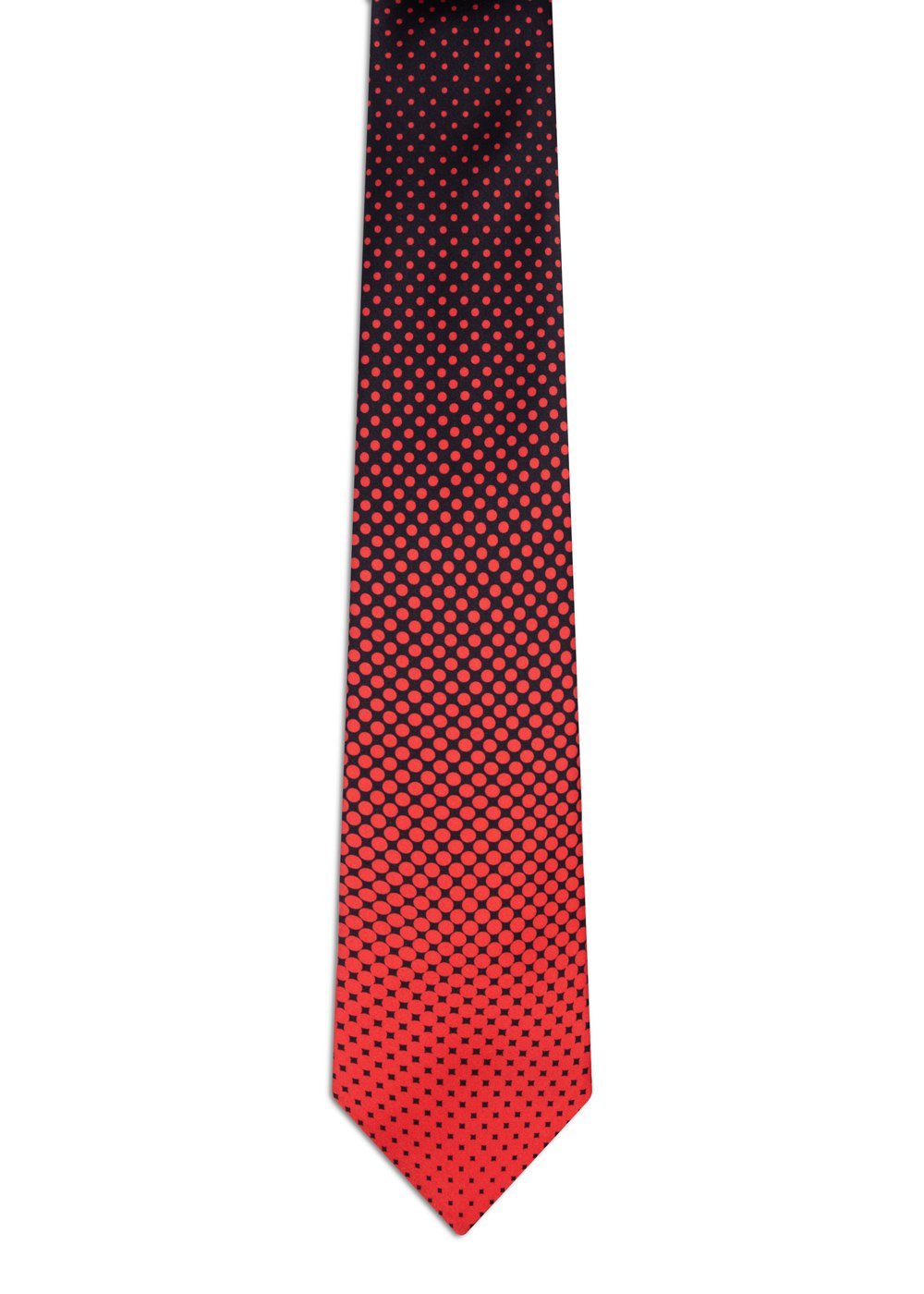 Classic Signature Black Tie with Red Polka Dots - Image 2