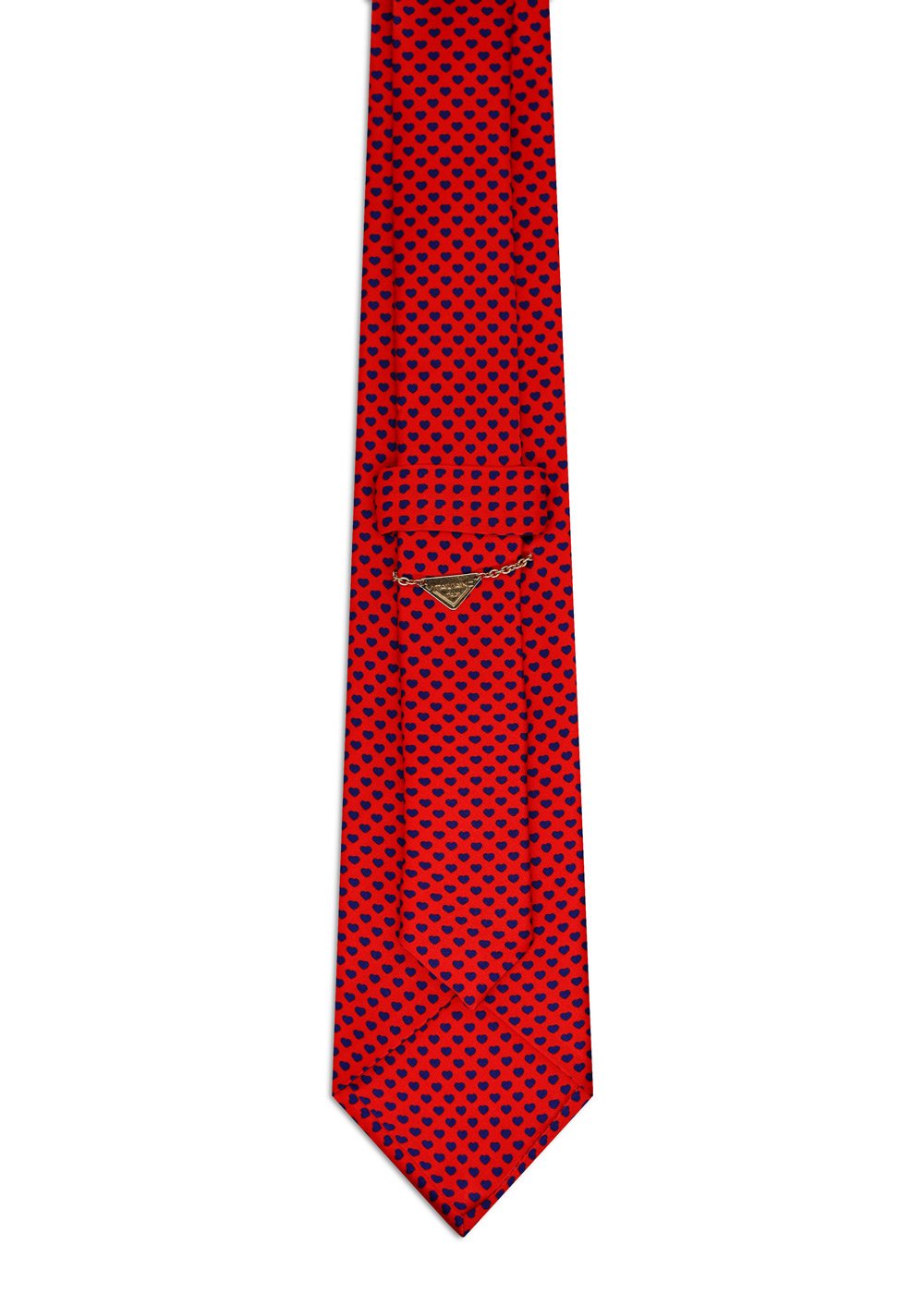 Classic Red Tie with Blue Hearts <sup style="background-color: #aa9b63; text-transform: capitalize; color: #FFFFFF">NEW</sup> - Image 2