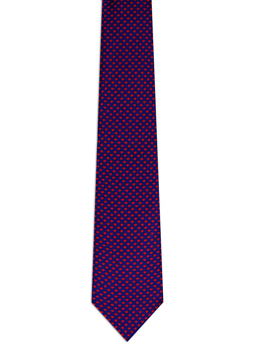 Classic Blue Tie with Red Hearts <sup style="background-color: #aa9b63; text-transform: capitalize; color: #FFFFFF">NEW</sup> - Image 2