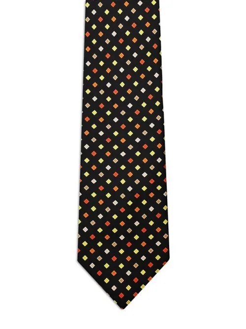 Classic BlackTie with multicolored micro squares<sup style="background-color: #aa9b63; text-transform: capitalize; color: #FFFFFF">NEW</sup>
