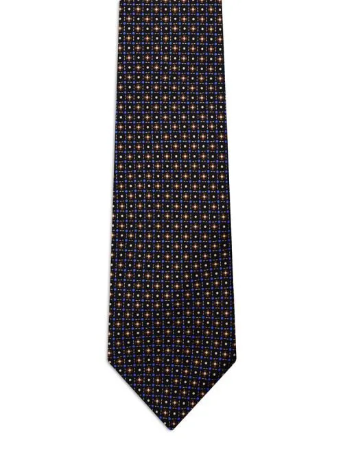 Classic Brown Tie with Flowers and Polka dots <sup style="background-color: #aa9b63; text-transform: capitalize; color: #FFFFFF">NEW</sup>