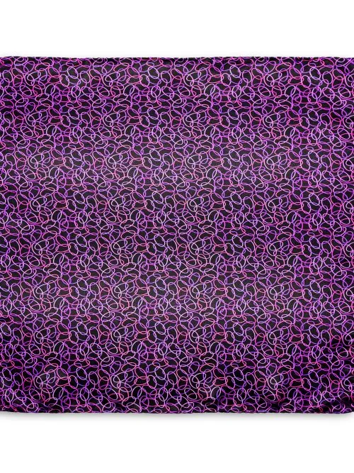 Black Handkerchief with purple circles <sup style="background-color: #aa9b63; text-transform: capitalize; color: #FFFFFF">NEW</sup>