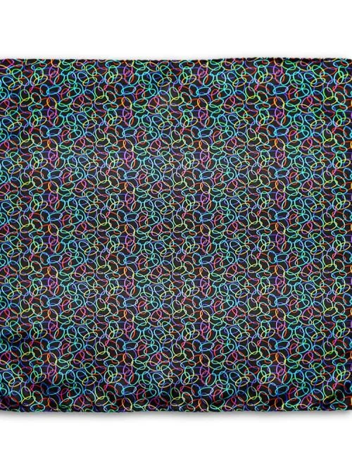Black Handkerchief with purple circles <sup style="background-color: #aa9b63; text-transform: capitalize; color: #FFFFFF">NEW</sup>