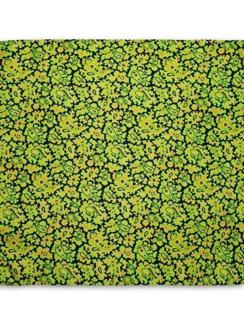 Blue Handkerchief with Green Paisley <sup style="background-color: #aa9b63; text-transform: capitalize; color: #FFFFFF">NEW</sup>
