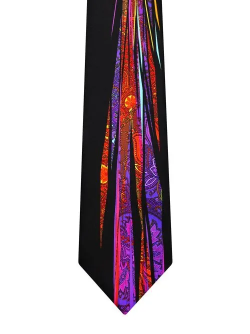 Signature Blue Tie with Red, Blue, and Purple Paisley and ribbons<sup style="background-color: #aa9b63; text-transform: capitalize; color: #FFFFFF">NEW</sup>